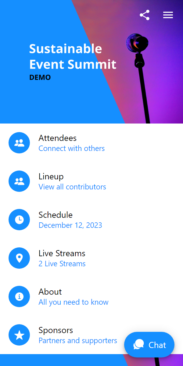 LineUpr Demo-Event-App